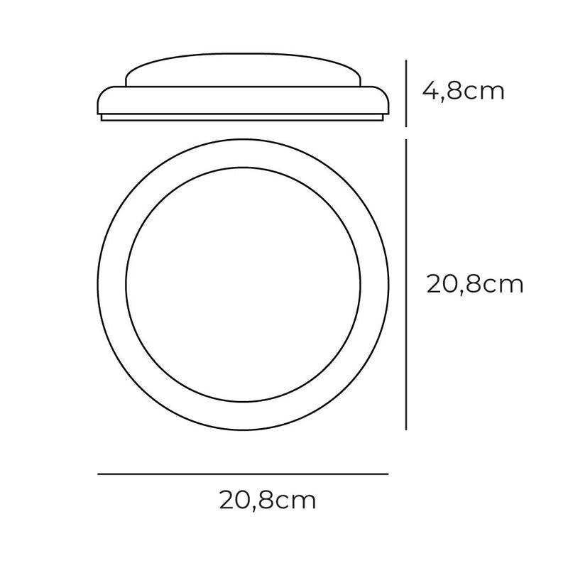 Aplique Redondo Led 18w 1820lm 4000k Ø20,8x4,8cm Edm