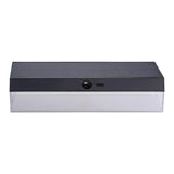 Aplique Solar Rectangular 4 W 500 Lm, 3.000/4.000/6.500 K, 3cct, Con Sensor, Negro
