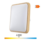 Aplique Superficie Cuadrado Led 18w 1820lm 4000k 33x4x33cm Efecto Madera Edm