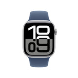 Apple Apple Watch Series 10 Gps 42mm Silver Aluminium Case With Denim Sport Band - M/L