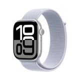 Apple Apple Watch Series 10 Gps 46mm Silver Aluminium Case With Blue Cloud Sport Loop