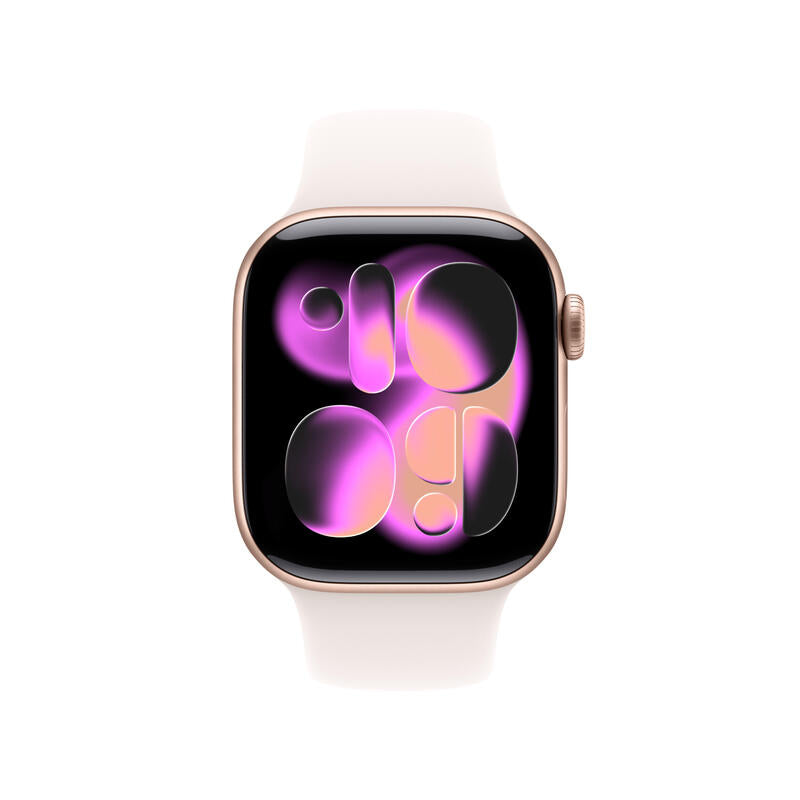 Apple Watch S11 Aluminium Cellular 42mm Rosegold (Sportarmband Blassrosa) M L