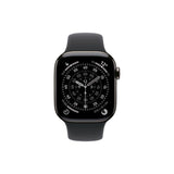Apple Watch S11 Titan Schiefer Cellular 42mm (Sportarmband Schwarz) S M