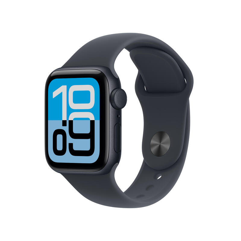 Apple Watch Se3 Gps 40mm Caja De Aluminio Medianoche Correa Deportiva Negra S M