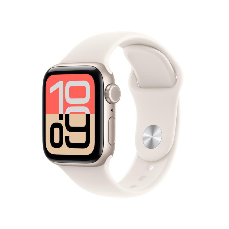 Apple Watch Se3 Gps Cellular 40mm Caja De Aluminio Blanco Estrella Correa Deportiva Blanco Estrella M L