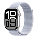 Apple Watch Series 10 46mm Silver Aluminium Case With Blue Cloud Sport Loop Gps Mwwn3qc/A