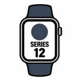 Apple Watch Series 12 Gps Cellular 46mm Gris Espacial Correa Deportiva Azul Marino (M L)