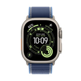 Apple Watch Ultra 3 Gps Cellular 49mm Caja De Titanio Natural Correa Loop Trail Azul Azul Brillante M L