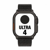 Apple Watch Ultra 4 Gps 49mm Caja De Titanio Negro Correa Milanese Loop En Titanio Negro M