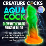 Aqua-Cock Dildo Brilla En La Oscuridad Silicona