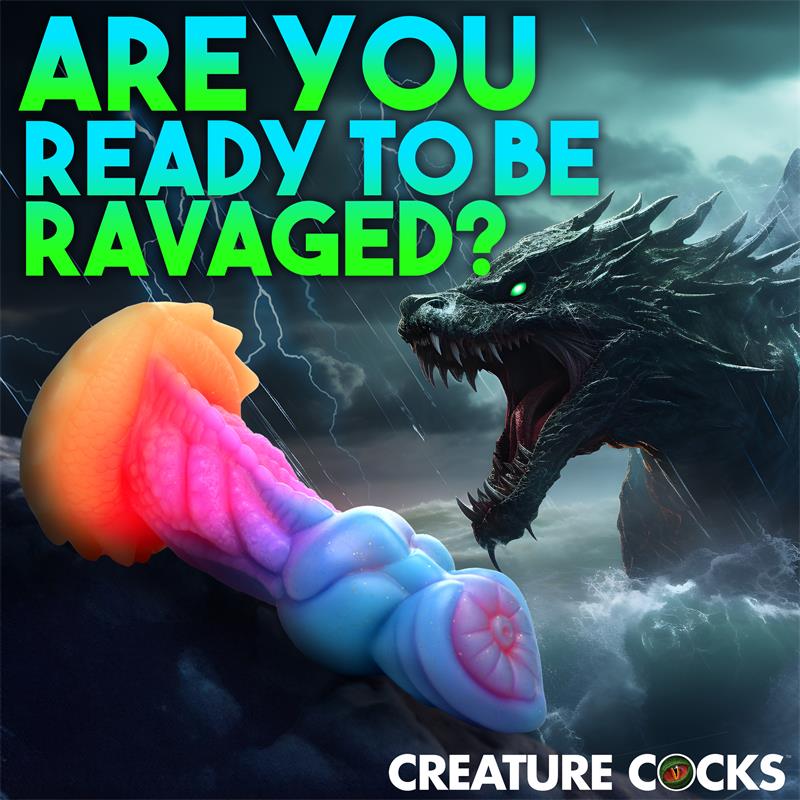 Aqua-Cock Dildo Brilla En La Oscuridad Silicona