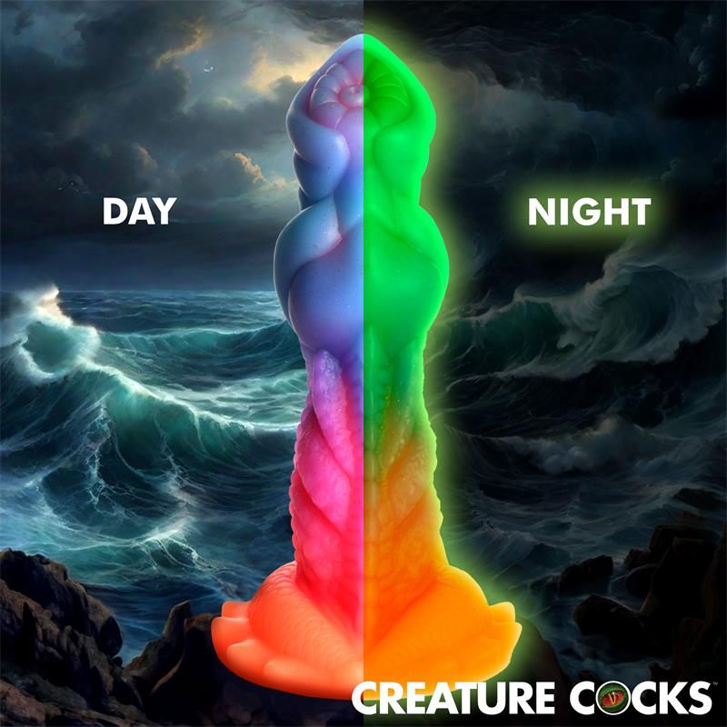 Aqua-Cock Dildo Brilla En La Oscuridad Silicona
