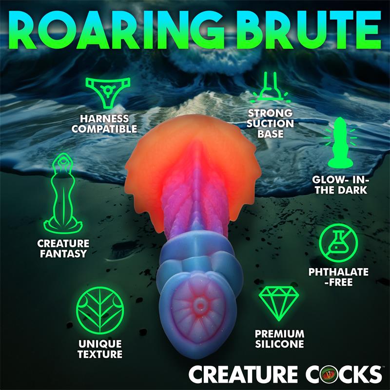 Aqua-Cock Dildo Brilla En La Oscuridad Silicona