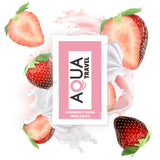 Aqua Travel - Lubricante Base Agua Sabor Fresa Y Nata 6 Ml