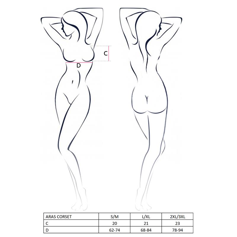 Aras Corset Negro Talla (Interno):S/M