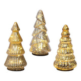 Árbol De Vidrio Con Micro Led, Luz Fija Cálida, Uso Interior, Modelos Variados, 3 Uds