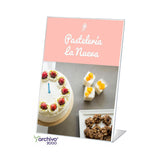 Archivo 2000 Expositor Sobremesa En Forma De L Din A6 Vertical 45x105x155 Mm Cristal Transparente