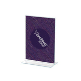 Archivo 2000 Expositor Sobremesa En Forma De T Din A4 Vertical 90x210x305 Mm Cristal Transparente