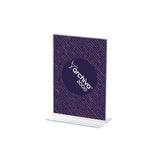 Archivo 2000 Expositor Sobremesa En Forma De T Din A5 Vertical 75x150x215 Mm Cristal Transparente
