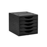 Archivo 2000 Módulo 5 Cajones Sostenible Ecoline Archivotec 340x270x260 Negro