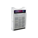 Archivo 2000 Portafolletos Mural Archiplay 1 Compartimento A4 Vertical Pegado A Pared Poliestireno Transparente