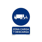 Archivo 2000 Señal De Aviso "Zona De Carga Y Descarga" 210x300mm Pp Azul/Blanco