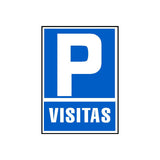 Archivo 2000 Señal "Parking Visitas" 210x297 Pvc Azul Y Blanco