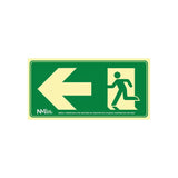 Archivo 2000 Señal "Salida De Emergencia Izquierda" 160x320 Pvc Verde