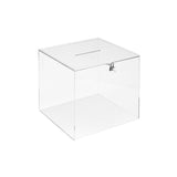Archivo 2000 Urna Cuadrada Con Llave Y Ranura Superior 300x300x300mm Metacrilato 4mm Transparente