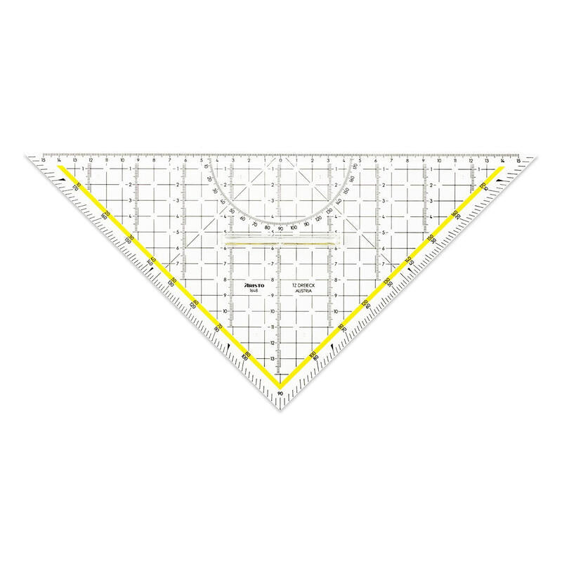 Aristo Ar1648/2 Triángulo Plástico Negro, Transparente, Amarillo 1 Pieza(S)