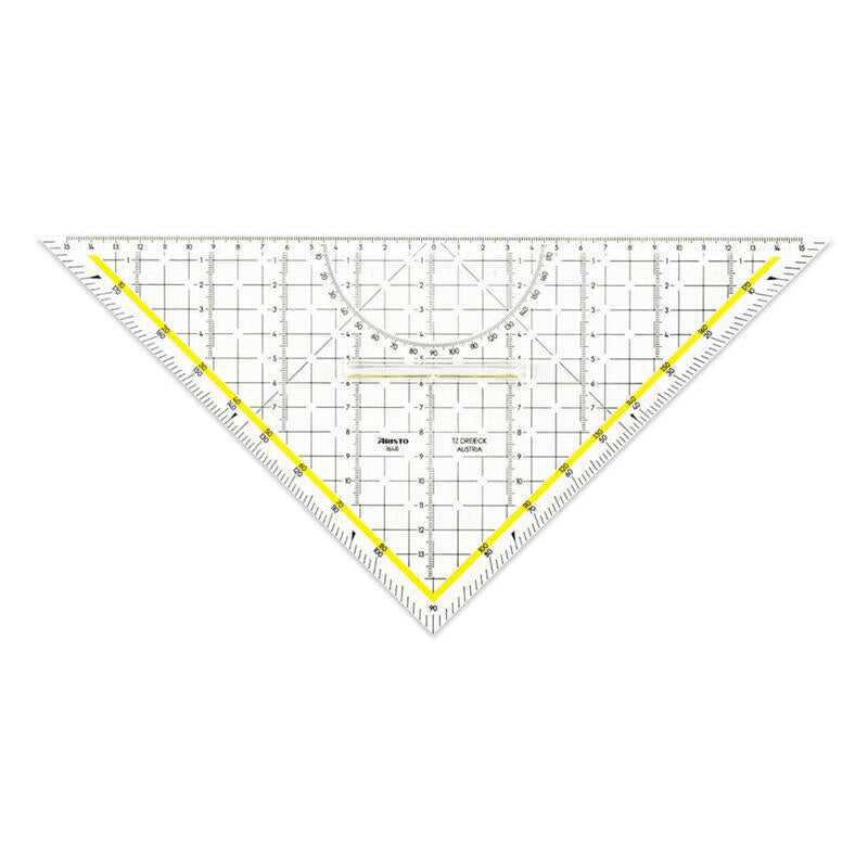 Aristo Ar1648/2 Triángulo Plástico Negro, Transparente, Amarillo 1 Pieza(S)