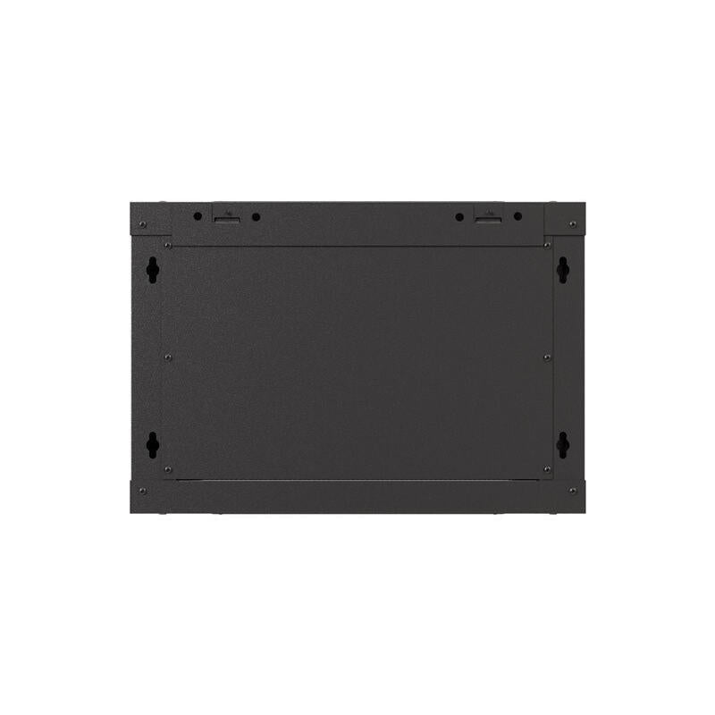 Armario Lanberg Mural Rack 19" 6u 540x350 Flat Pack Negro Puerta Cristal