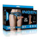 Arnés Con Dildo Con Vibración 8 Talla (Interno):Xs/S/M