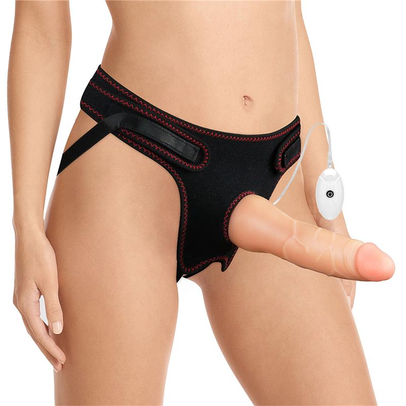 Arnés Con Dildo Con Vibración Y Control Remoto 7.5