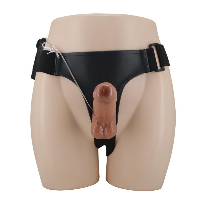 Arnés Con Dildo Doble Retractil Con Vibración