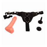 Arnés Con Dildo Y Testículos Natural 18,3 Cm
