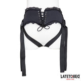 Arnés Strap On Encaje Con Anillo Silicona Ajustable