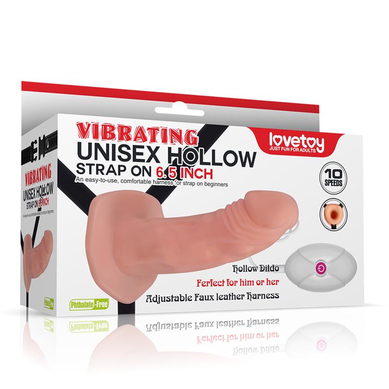 Arnés Unisex Pene Hueco Con Vibración