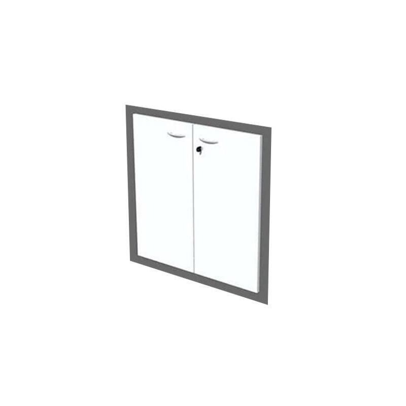 Artexport Pareja De Puertas Para Estantería Baja Presto 18mm Con Cerradura Gris