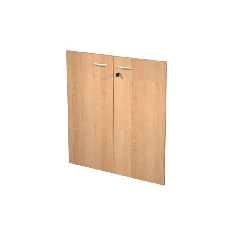 Artexport Pareja De Puertas Para Estantería Baja Presto 18mm Con Cerradura Haya
