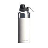 Asobu - Mighty Alpine Flask - Botella Aislada De Acero Inoxidable Para Exteriores De 1,2 Litros Blanco
