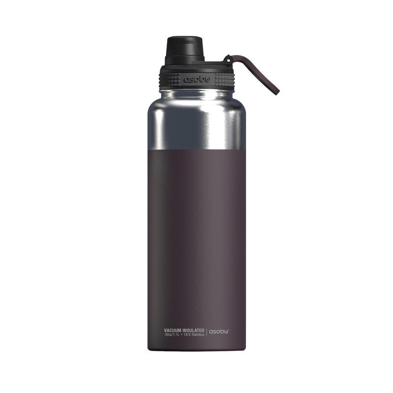 Asobu - Mighty Alpine Flask - Botella Aislada De Acero Inoxidable Para Exteriores De 1,2 Litros Rojo