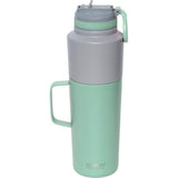 Asobu Twin Pack Botella Con Taza Menta, 0,9 L + 0,6 L