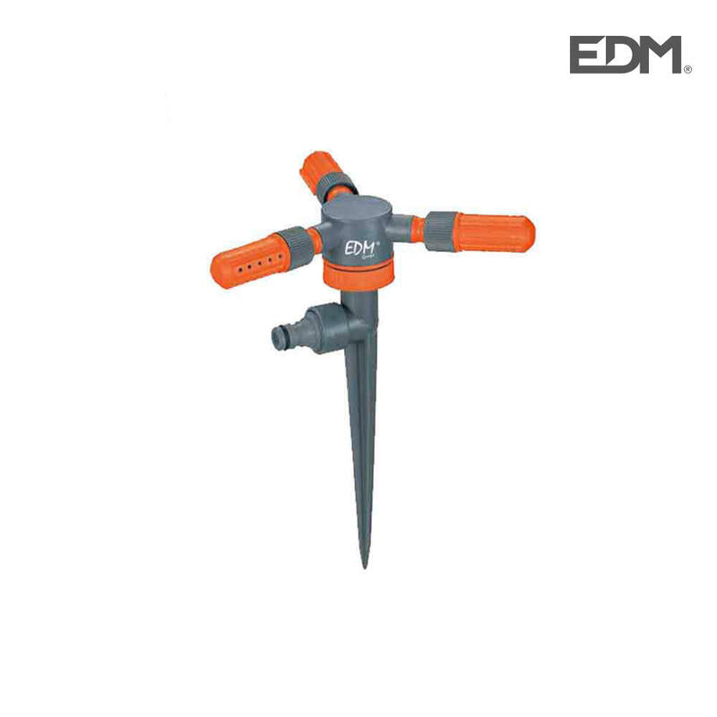 Aspersor Rotativo De Tres Brazos Con Estaca (Blister) Edm