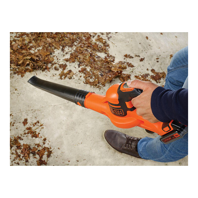 Aspiradora Black & Decker Gwc1820pc De Hojas 209 Kmh Negro, Naranja 18 V Litio