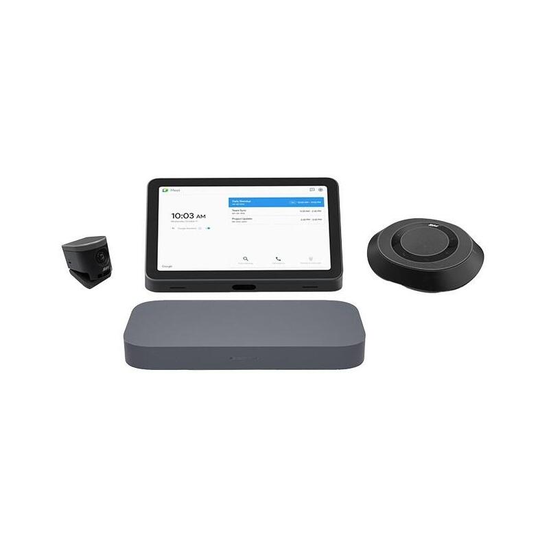 Asus Google Meet Gqe20a Small/Medium Room Kit Kit De Videoconferencia (Eptz Uhd Camera Altavoz Consola Con Pantalla Táctil) Gris Hierro Con Meeting Computer System