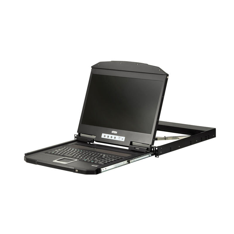 Aten Consola Lcd Panorámica Single Rail De Fondo Reducido (Hdmi, Usb)