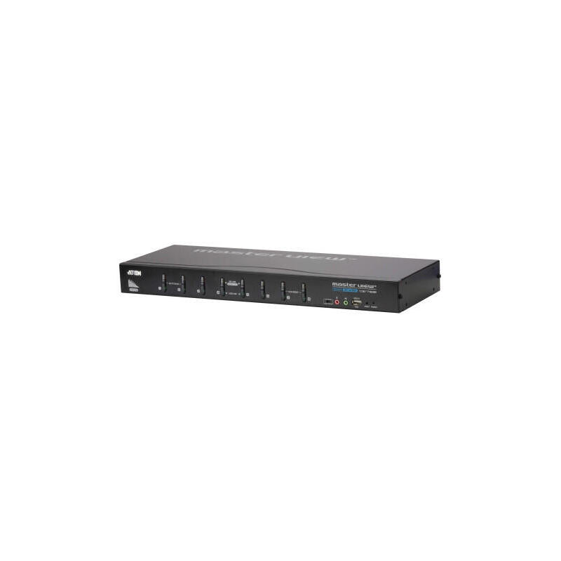Aten Switch 8-Port Usb Dvi Kvm With Usb Peripheral Support, Audio And Broadcast Mode (Cs1768-Ata-G)