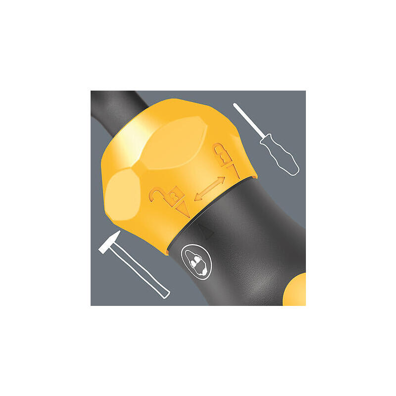 Atornillador Wera 921 Kraftform Plus Negro Amarillo, 1/4" 05018100001