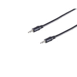 S-Conn Audiocable 3,5mm Klinke Stereo, 5,0m Negro,